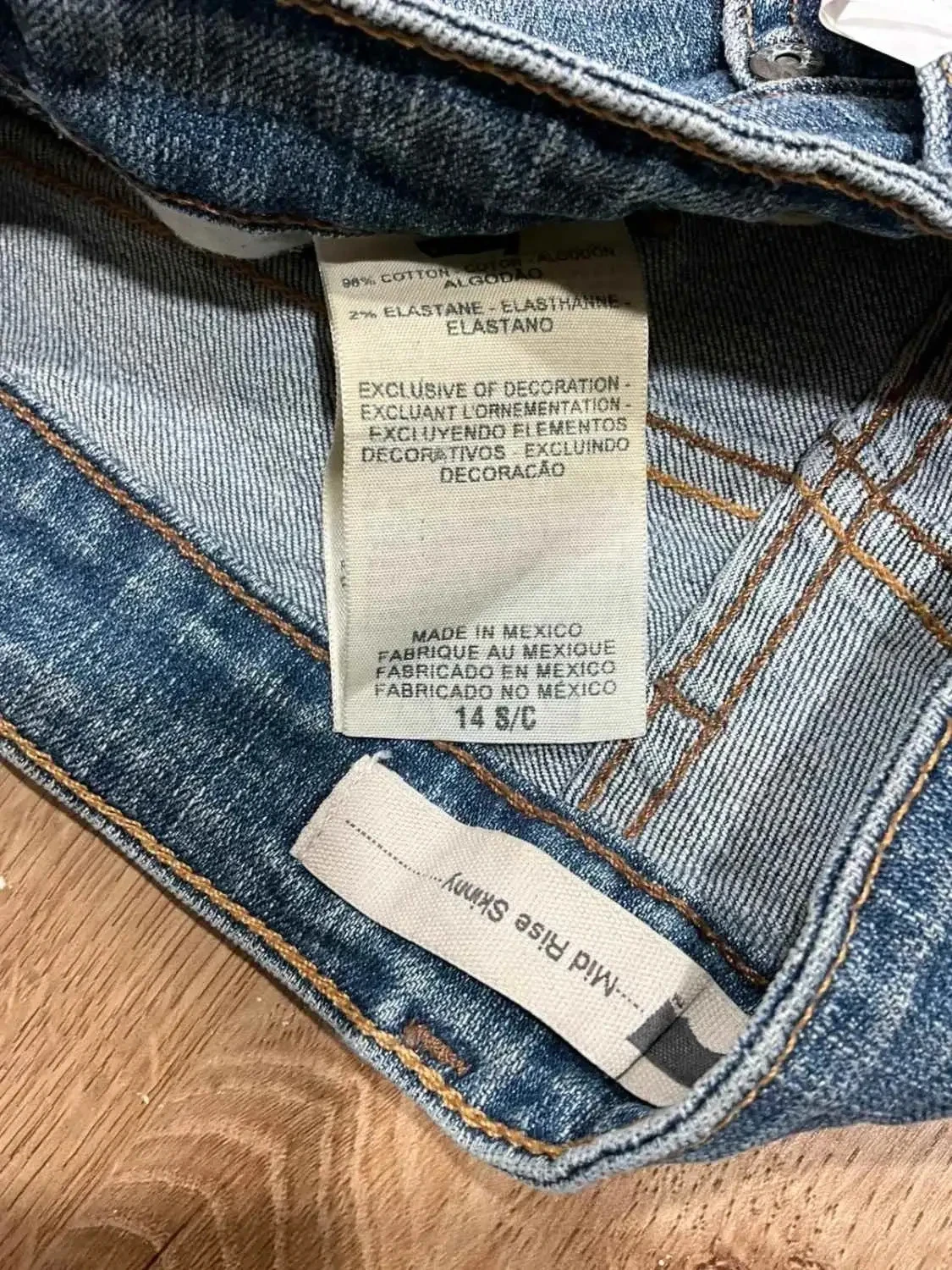 Jean Levi's Mid Rise Skinny Taille 14 Prepy Bleu Lvf 053 – photo 10